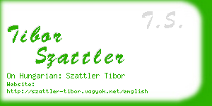 tibor szattler business card